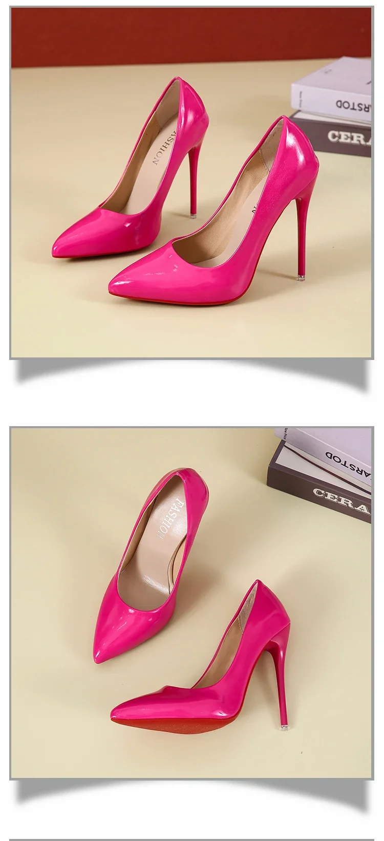 Scarpe da donna Tacchi alti rossi Décolleté sexy a punta