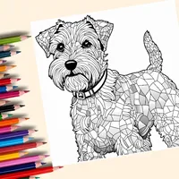Paw-sitive Vibes: Happy Puppy Coloring Book for Adults Simple Dog Illustrations Creative Coloring with Colored Pencils 2