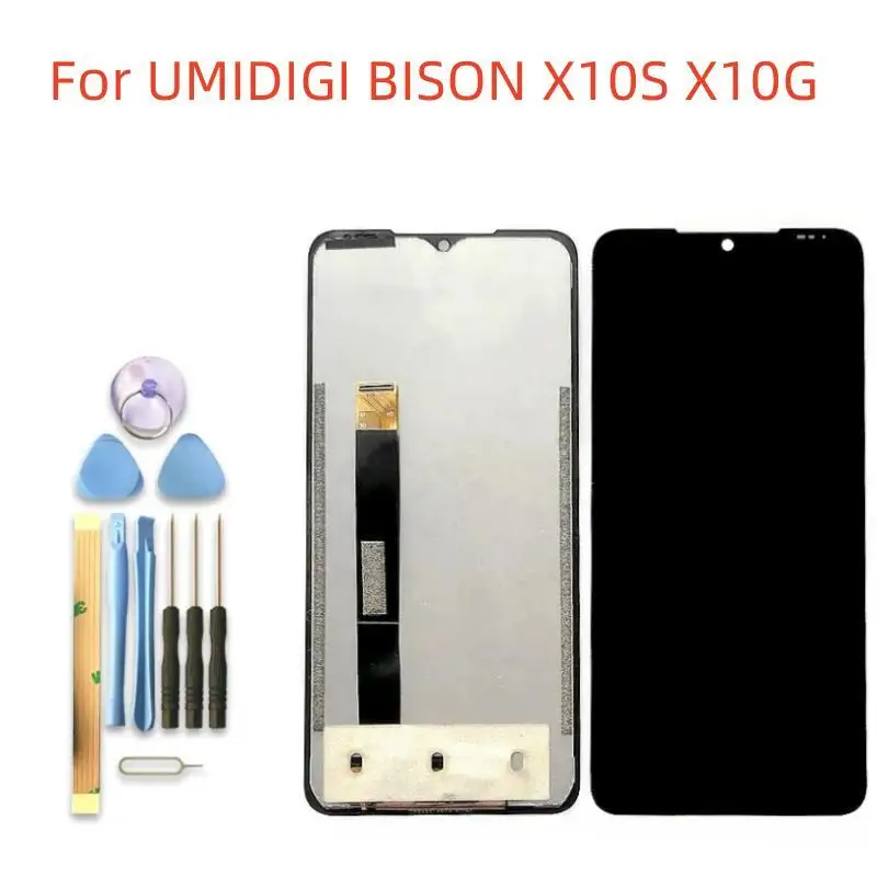 

Дисплей для UMIDIGI BISON X10S X10G + дигитайзер сенсорного экрана, 100% оригинальный протестированный ЖК-экран, стеклянная панель для BISON X10 G X10 S + too