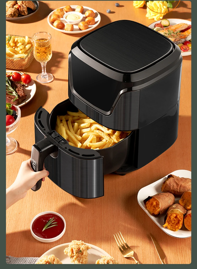Bear 3.5L Non-stick Air Fryer 1250W Electric Deep Fryers Oil Free  Multi-functional Fryer Adjustable Timing French Fries Cooker - AliExpress
