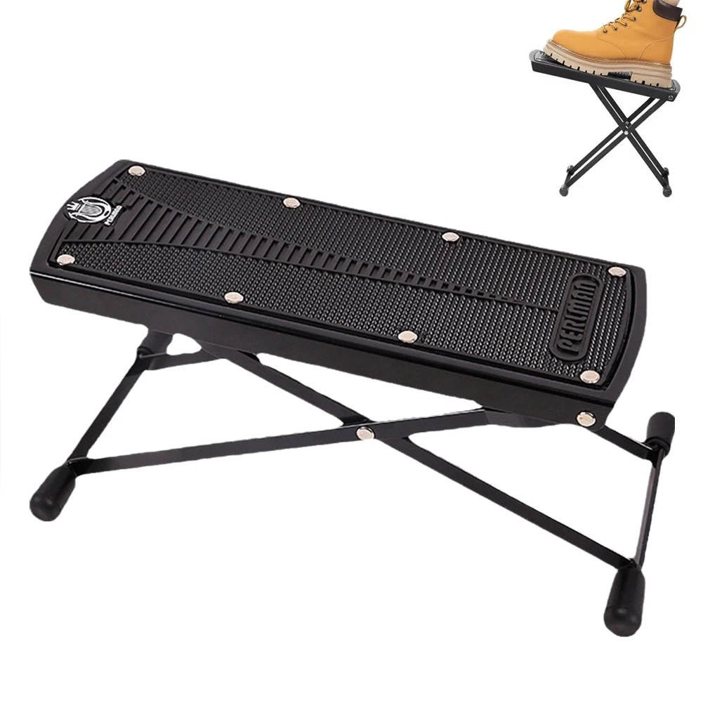 Foldable Guitar Pedal 6 Position Height Guitar Rest Step Footstool Guitar Foot Rest for Classical Guitar Player