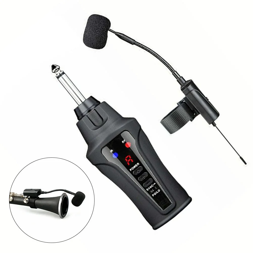 

Professional UHF Wireless Mic Receiver Transmitter System Electric Instrument Parts For Saxophone Stage Street Performances