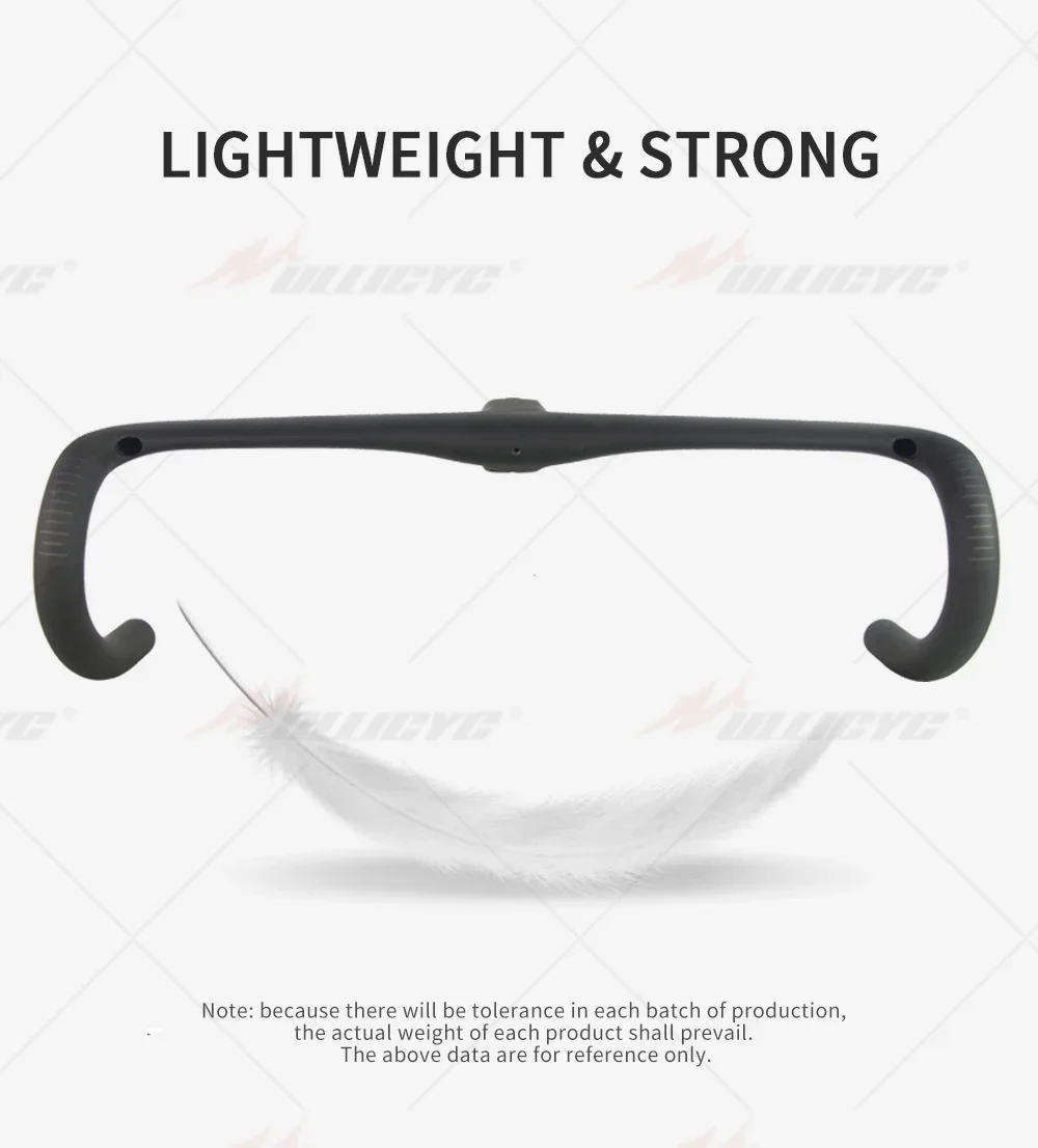 Guidon Cockpit Intégré Aero 1'1/8 6° Pour Vélo De Route - Carbone (420mm)