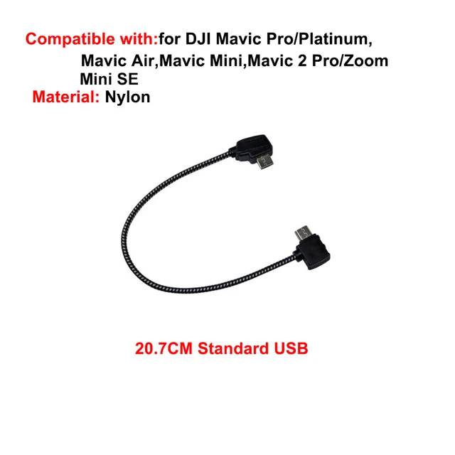 Data Cable OTG Remote Controller to Phone Tablet Connector Micro USB TypeC IOS Extend for DJI Mavic MINI/MINI SE/Pro/Air/Mavic 2 20.7CM Standard USB
