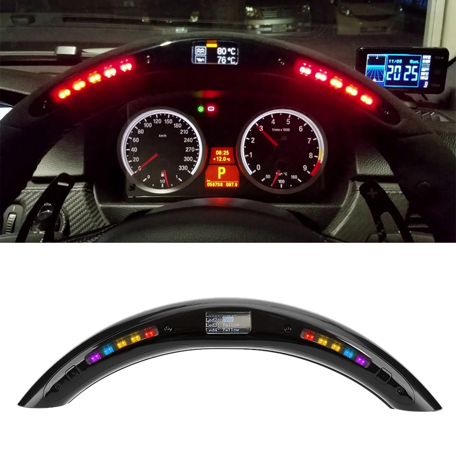 LED 디스플레이 모듈 키트 포함, LED 성능 스티어링 휠용 범용 액세서리