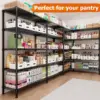 69" W Storage Shelves 1600LBS Wire Shelving Unit 5 Tier Metal Shelving for Storage Rack Shelves for Storage Heavy Duty Garage 5