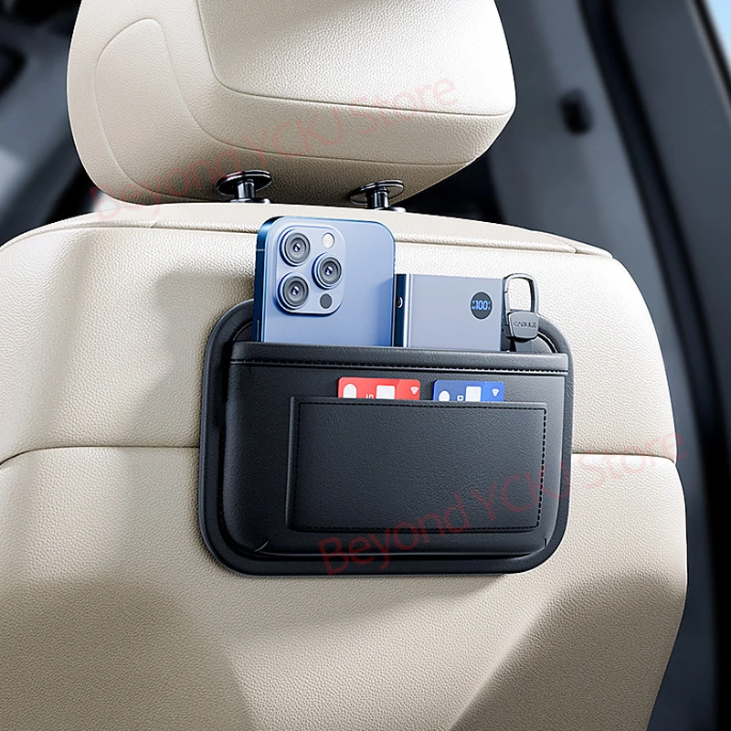 Organizer Laterale Auto In Pelle: Porta Oggetti Multifunzione Per Sedile, Borsa Portatutto Per Interni Auto - 4