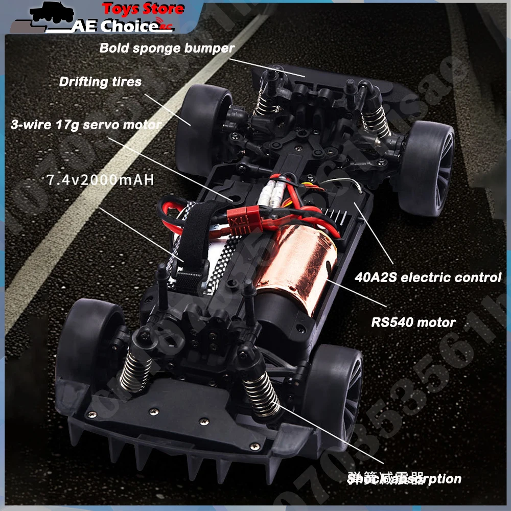 Drift RC Racing Car 1/14 Ford Mustang RC Car High Speed 2.4G 4WD Drift Remote Control Muscle Car Toys for Boys 4