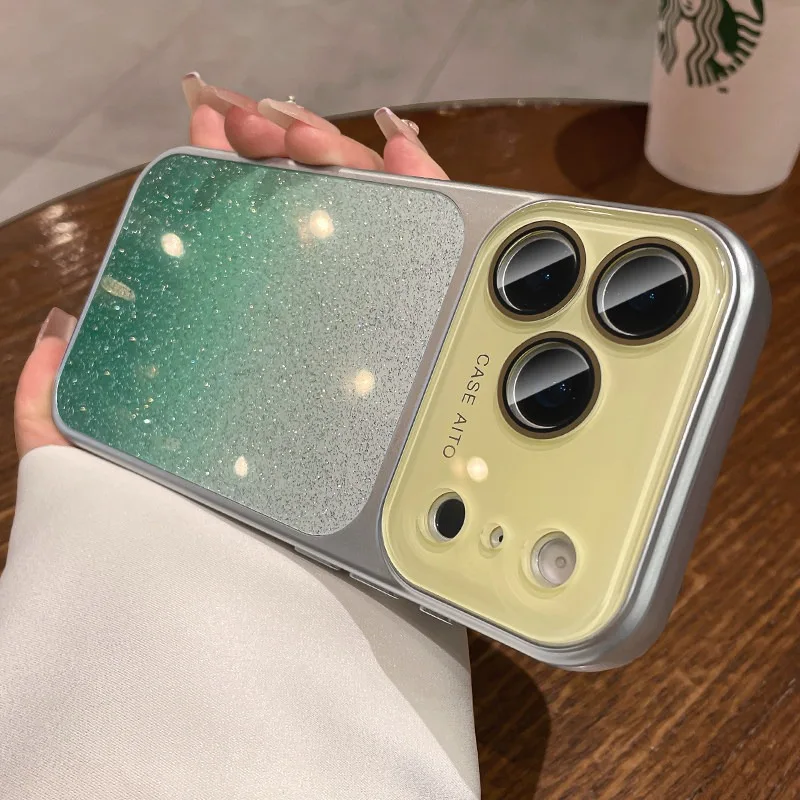 Luxury Gradient Glitter Phone Case With Camera Lens Protection_voghion.com