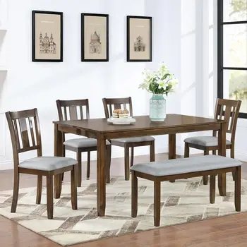 Walnut Wood Dining Set 1