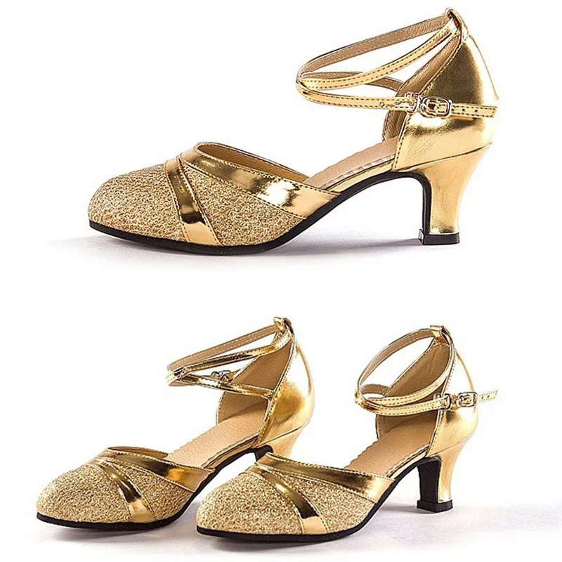 

Женские туфли для латиноамериканских танцев, профессиональные туфли на мягкой резиновой подошве с закрытым носком, современные туфли для бальных танцев и сальсы, 2024