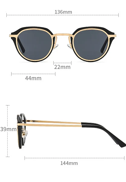 Ovale Retro-Sonnenbrille, Bonbonfarben, Leopardenmuster, Metallrahmen, UV400-Schutz, trendige Brillen im Punk-Stil für Männer und Frauen – Detail 3