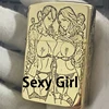 Customized Brass Fuel Lighter Sexy Beauty Pattern 2