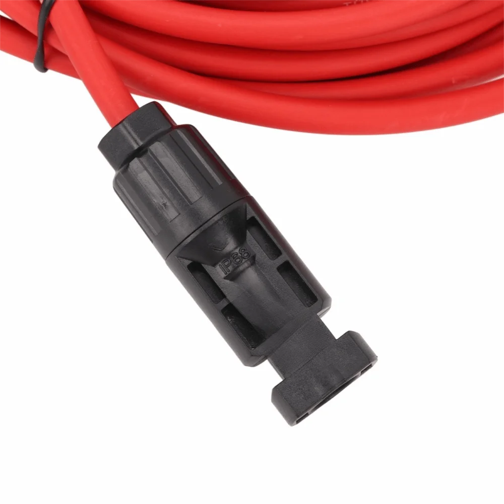 1쌍 실용적인 12AWG 태양광 패널 와이어 4mm² 검정&빨강 태양광 어댑터 연장 케이블 태양광 패널 배선 와이어 태양광 시스템