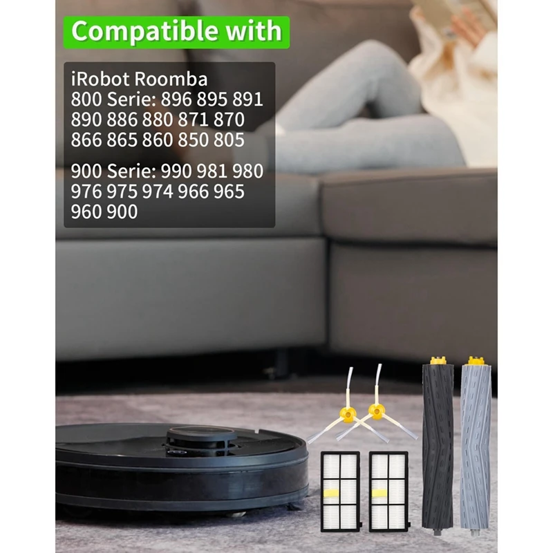 Per Irobot Roomba 860 865 870 880 896 960 966 971 976 980 981 Robot Aspirapolvere Principale Spazzola Laterale Parti del Filtro Hepa - immagine 5