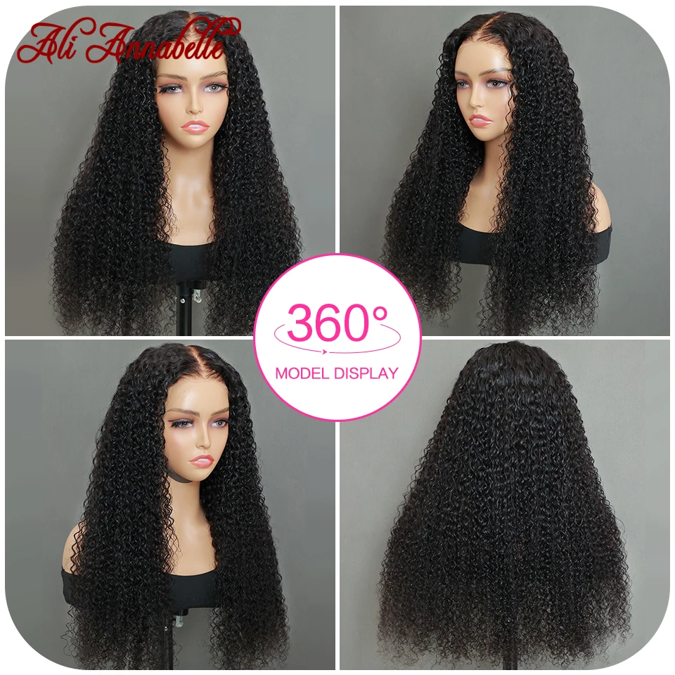 Glueless Wigs Human Hair Pre Bleached Knots 6x4 Pre Cut Lace Natural Hairline Curly Hair Glueless Wig Ready to Wear And Go Wig