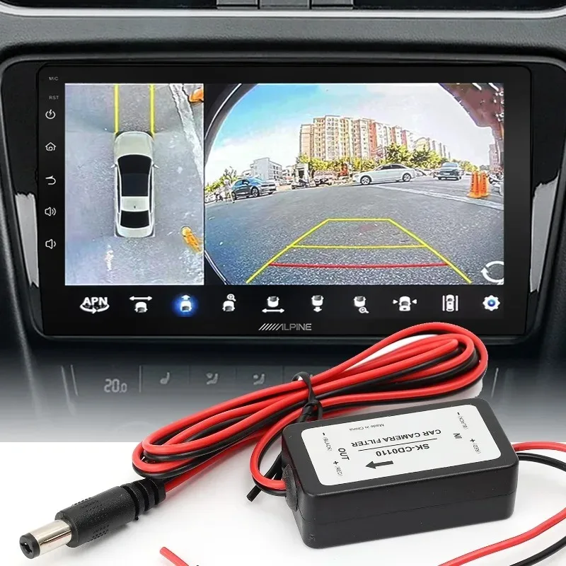 Direct Insertion Rectifier DC 12V Power Car Rear View Camera Power Relay Capacitor Auto Filter Relay Capacitor Filter Connector