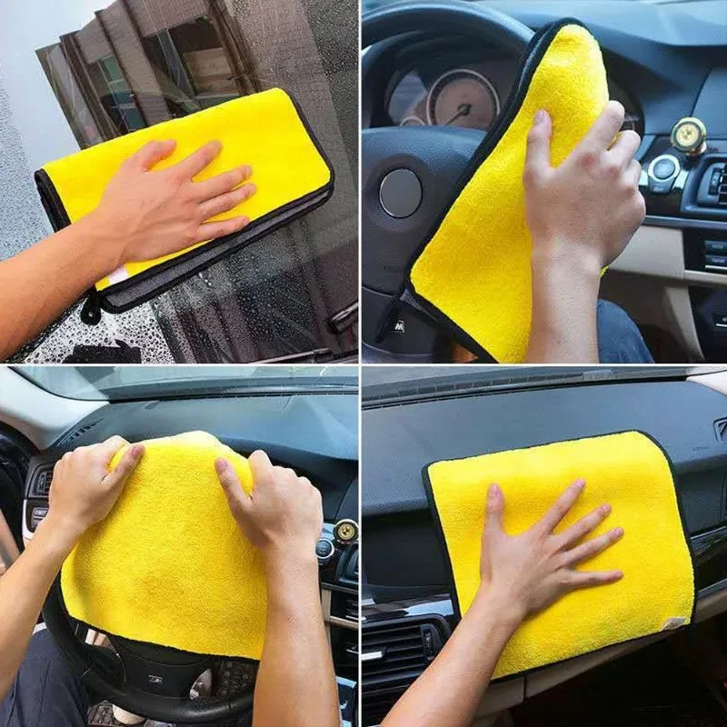 1-5Pcs Microfiber Towel Car Microfiber Cloth Wash Towel Microfiber Cleaning Cloth Absorbent Car Wash Drying Towel Auto Detailing 4