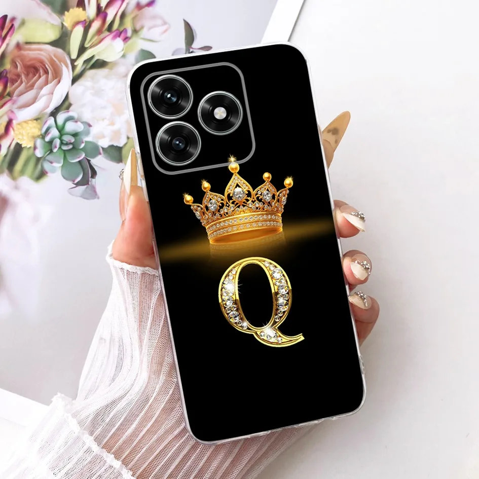Luxury Crown Letters Soft Slim Silicone Phone Cover - Elegant Silicone Bumper Case