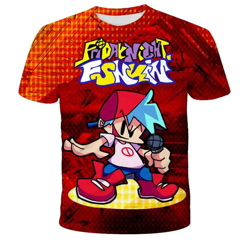 Boys & Girls Cartoon T-shirts Kids Friday Night Funkin Print T Shirt For Boys Children Summer Short Sleeve T-shirt Tops Clothing t shirt toddler girl	