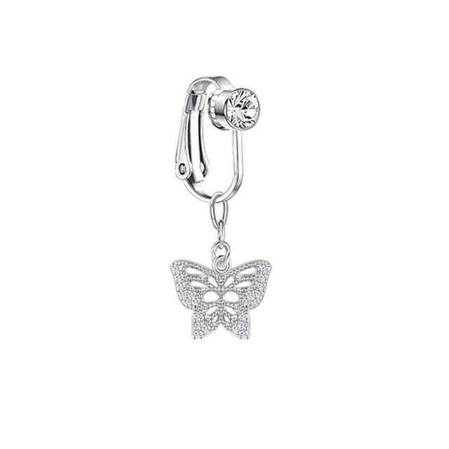 Fake Belly Butterfly Fake Belly Piercing Butterfly Clip On Umbilical Navel Fake Pircing Butterfly Cartilage Earring Clip
