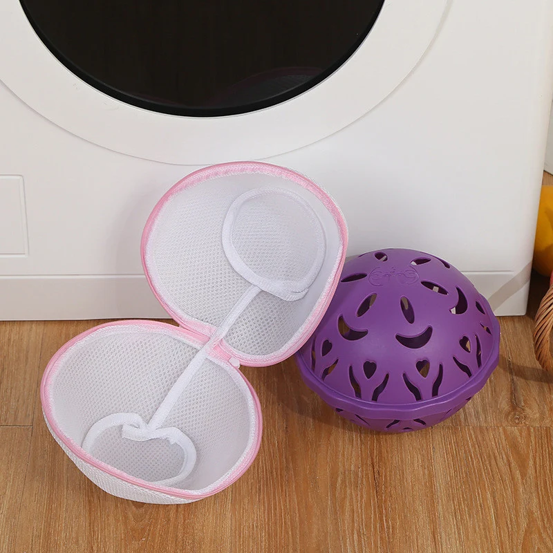 Folding Laundry Bra Storage Bags Washing Machine White Bra Anti-deformation Underwear Protective Mesh Zipper Bag Organizer 2