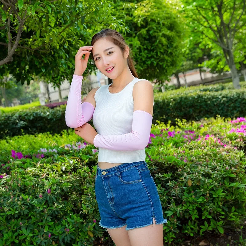 Cycling Sun Protection Sleeves Sports Outdoor Riding Arm Guards Comfortable Breathable Anti-ultraviolet Ice Silk Sleeves