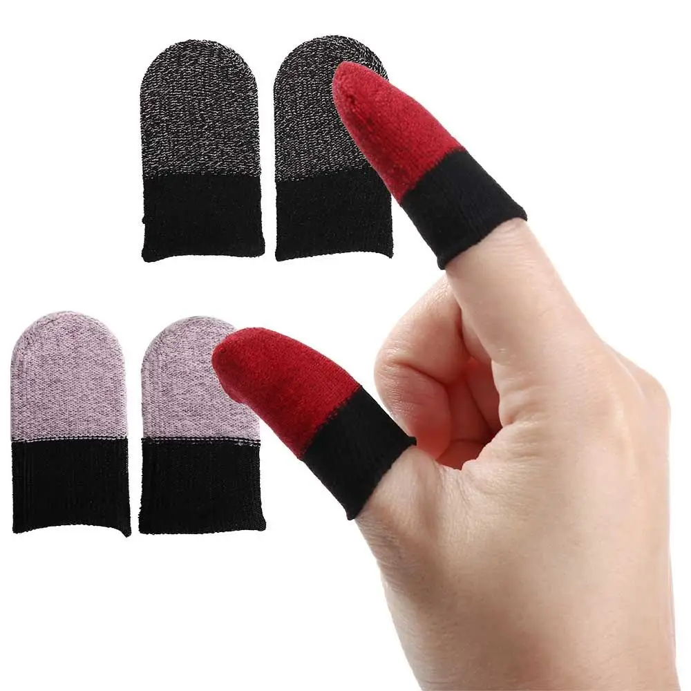 

Sterling Silver Fiber Gaming Finger Sleeve Anti Slip PUBG Gaming Finger Cots Touch Screen Sweatproof Fingertip Gloves