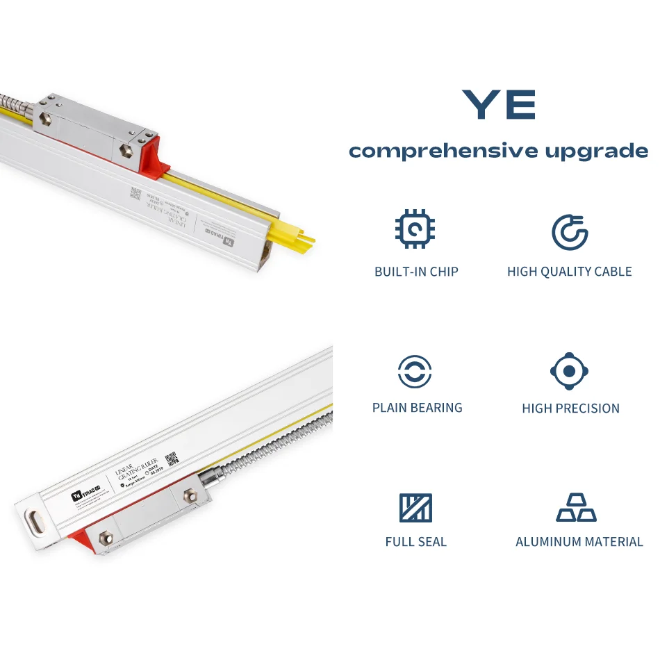 5U Lineare Encoder YHSINO TTL 5V Lineare Skala 50 100 450 550 600 650 700 750 950MM für mühle CNC Drehmaschine Maschinen