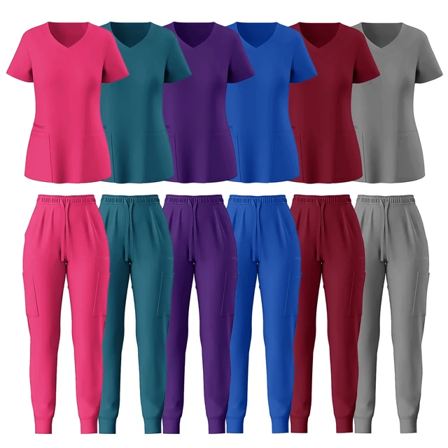 Uniformes chirurgicaux pour femmes, Articles de soins infirmiers, gommages cliniques, haut et pantalon, ensemble de vêtements de travail, vêtements médicaux pour médecins d'hôpital 1