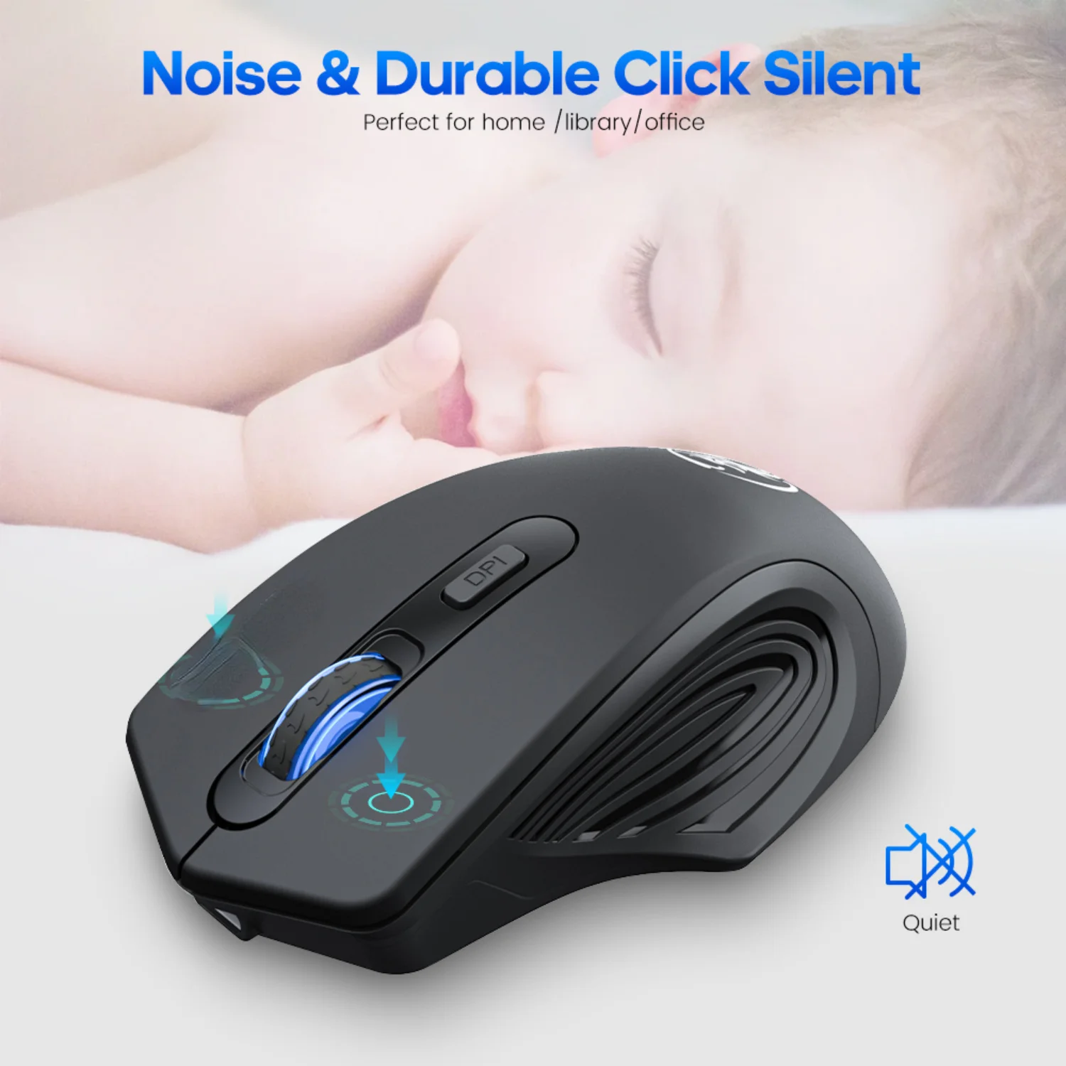 Rechargeable Wireless Gaming Mouse USB Compatible for PC & Laptop Silent Ergonomic