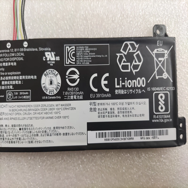Bateria do Portátil para Lenovo L17m2pb3 L17c2pb3 L17m2pb4 L17l2pb4 V130 V330 V530 14ikb 14isk 15igm 15ikb 15isk E5380 81ax 81ay 81aw - Imagem 4