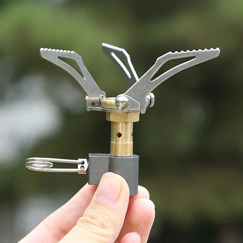 Outdoor Gas Stove Camping Gas Burner Portable Mini Titanium Stove Survival Furnace Pocket Picnic Cooker Brs-3000t