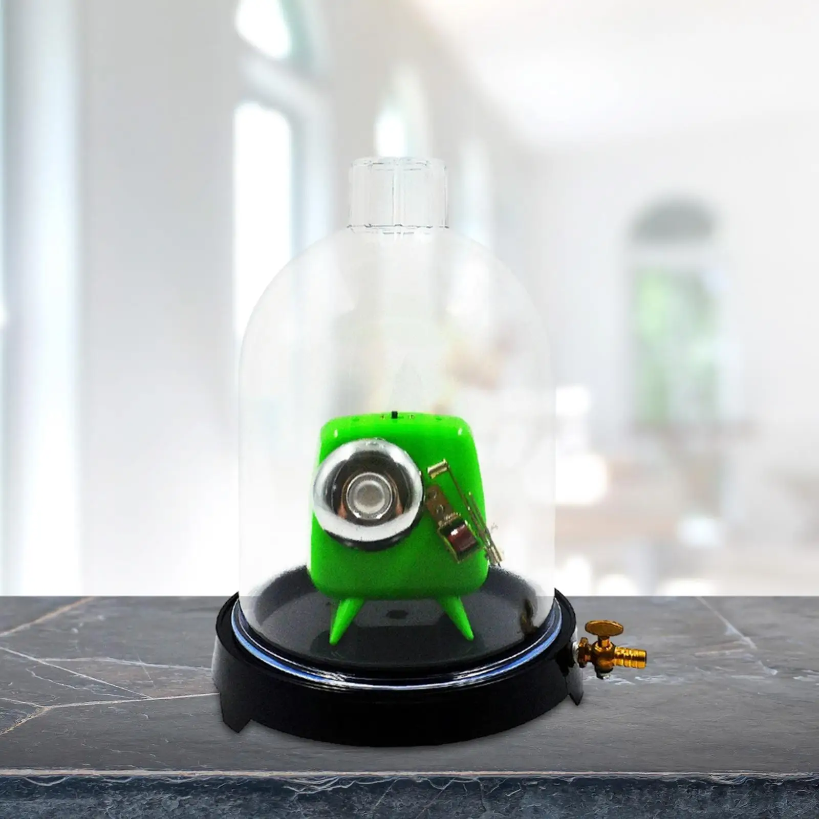 Sound Physics Demonstration Vacuum Bell Jar Set Glass Vacuum Hood Glassware Easy to Use Scientific Experimental for Classroom