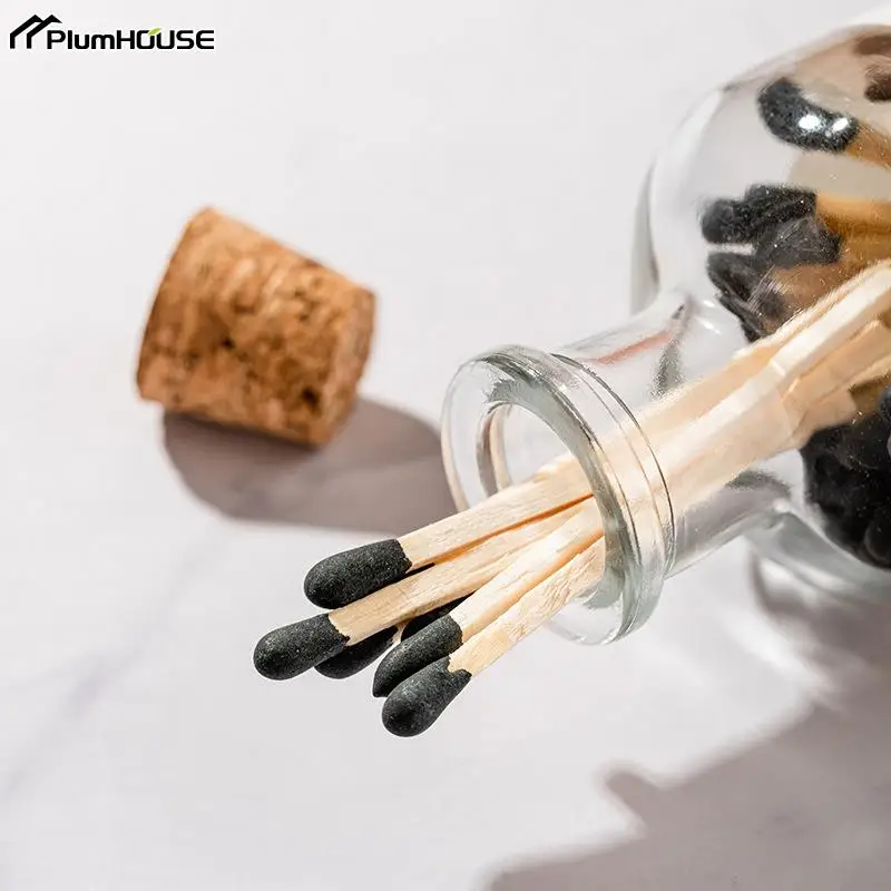 Mini Glass Bottles Matches Jars with Wood Cork Stoppers Tiny Glass Jars Wishing,wedding Gifts Wedding Decoration Safety Matches