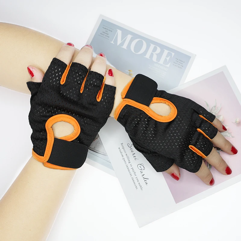 Cycling Fingerless Gloves for Women Men Fitness UV Protection Gym Barbell Breathable Mesh Anti-Slip Summer Fishing Bicycle 2