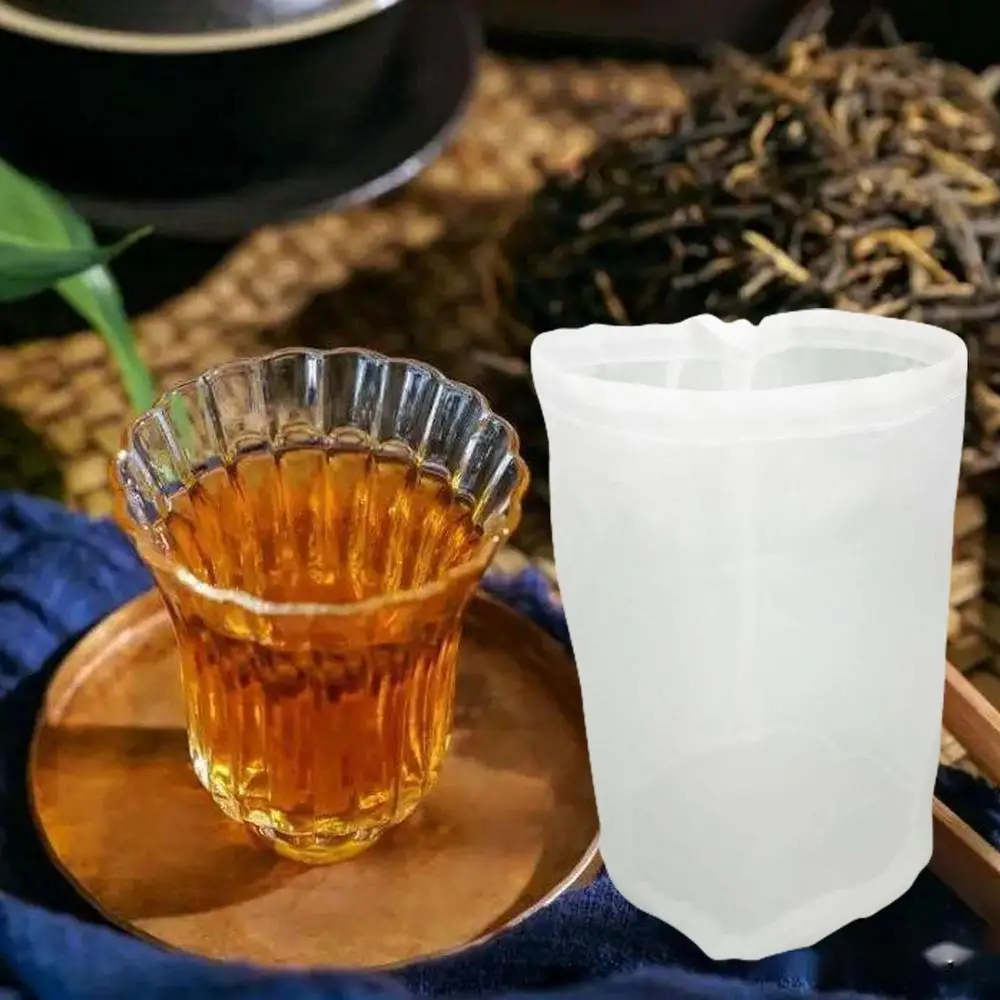 Description Picture 3 of item8 Sizes 100 Mesh Beer Nylon Strainer Filter Bag Reusable Mesh Net Strain For Milk Hops Tea Brewing Home Wine Making Bar Tool