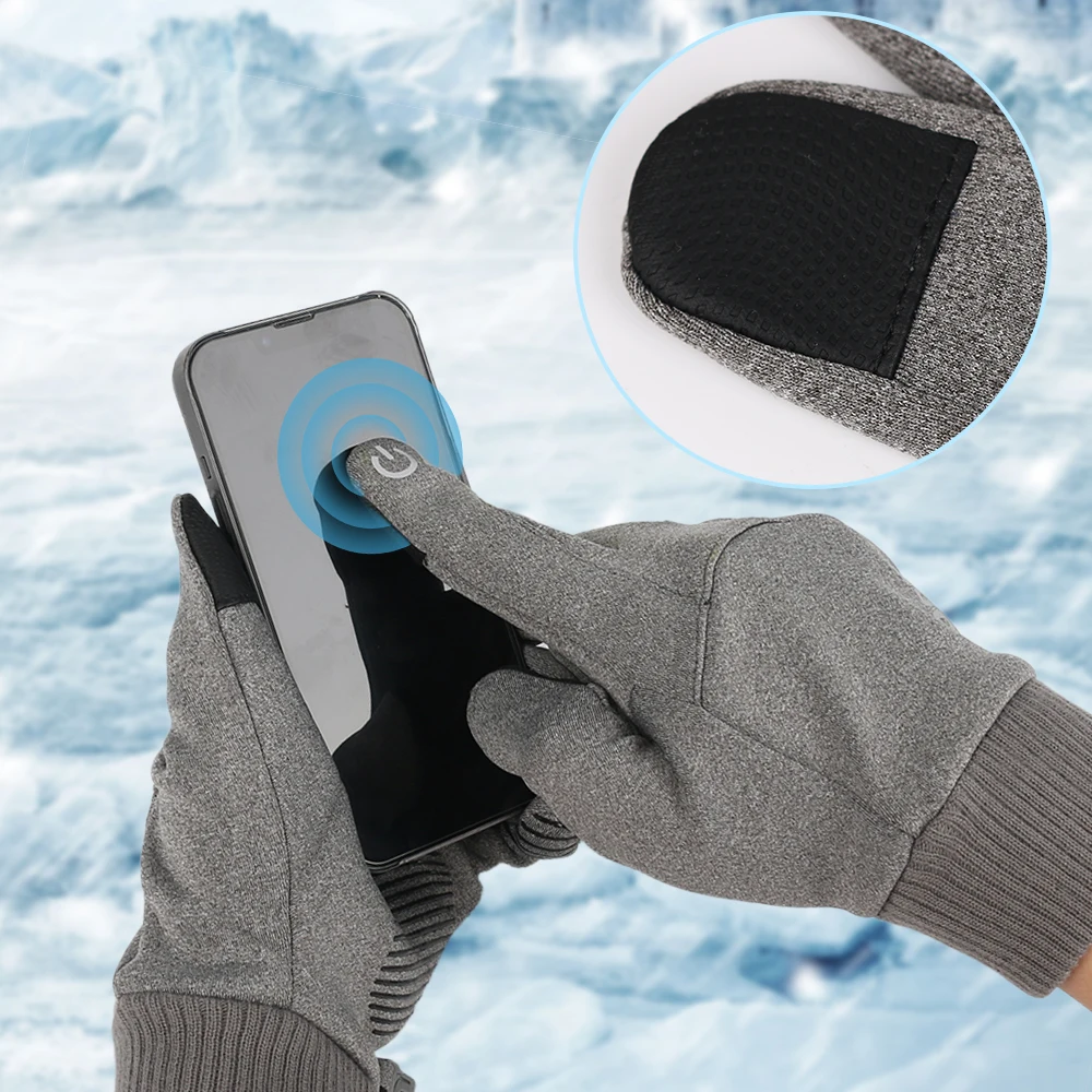 Winter gloves waterproof thermal touch panel mens ladies windproof warm gloves cold weather flexible lightweight
