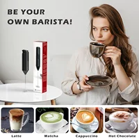 Electric Milk Foamer Coffee Whisk Mixer Mini Frother Handle Stirrer Cappuccino Maker Cooking Tools Blend Egg Beate 2
