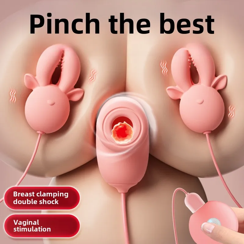 Multi-frequency Vibration Breast Clamp Breast Massager Sucking Sex Toy Nipple Clitoris Stimulator