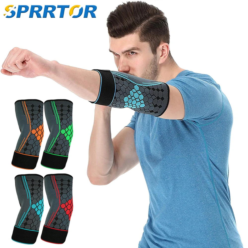 1Pcs Elbow Brace Compression Support-Sleeve für Sehnenscheidenentzündung, Tennis Ellenbogen klammer, Mit Verstellbaren Riemen für Arthritis, workouts