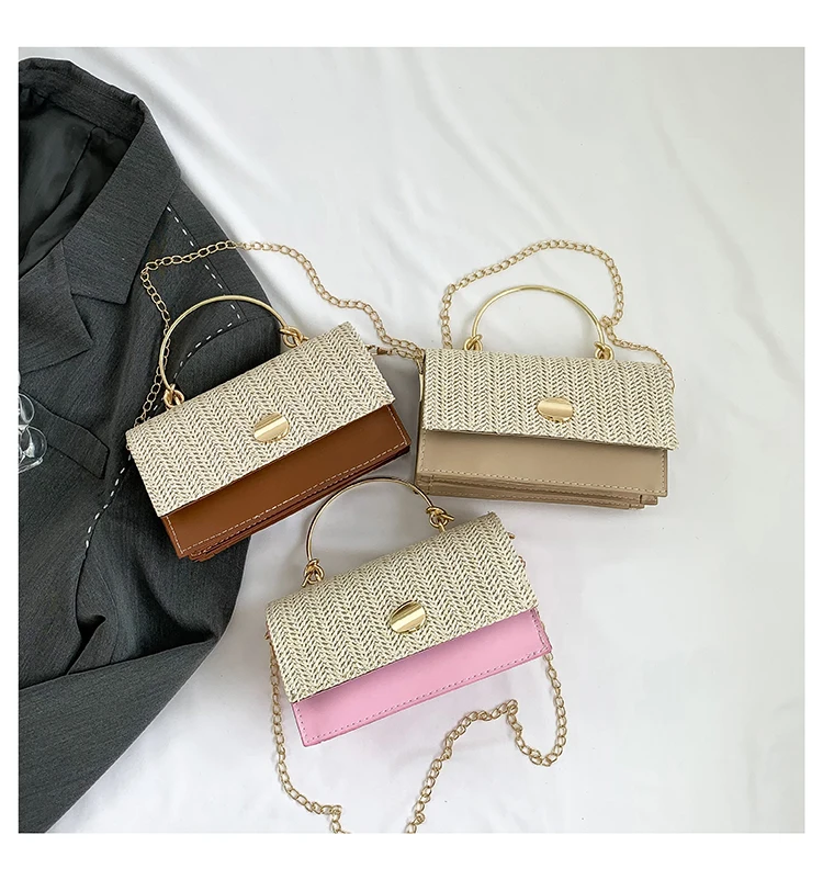 Fashion Pu Hasp Ladies Top-Handle Bags Braid Design 2024 New Brand Shoulder Bags for Women Free Shipping Bolsas Femininas