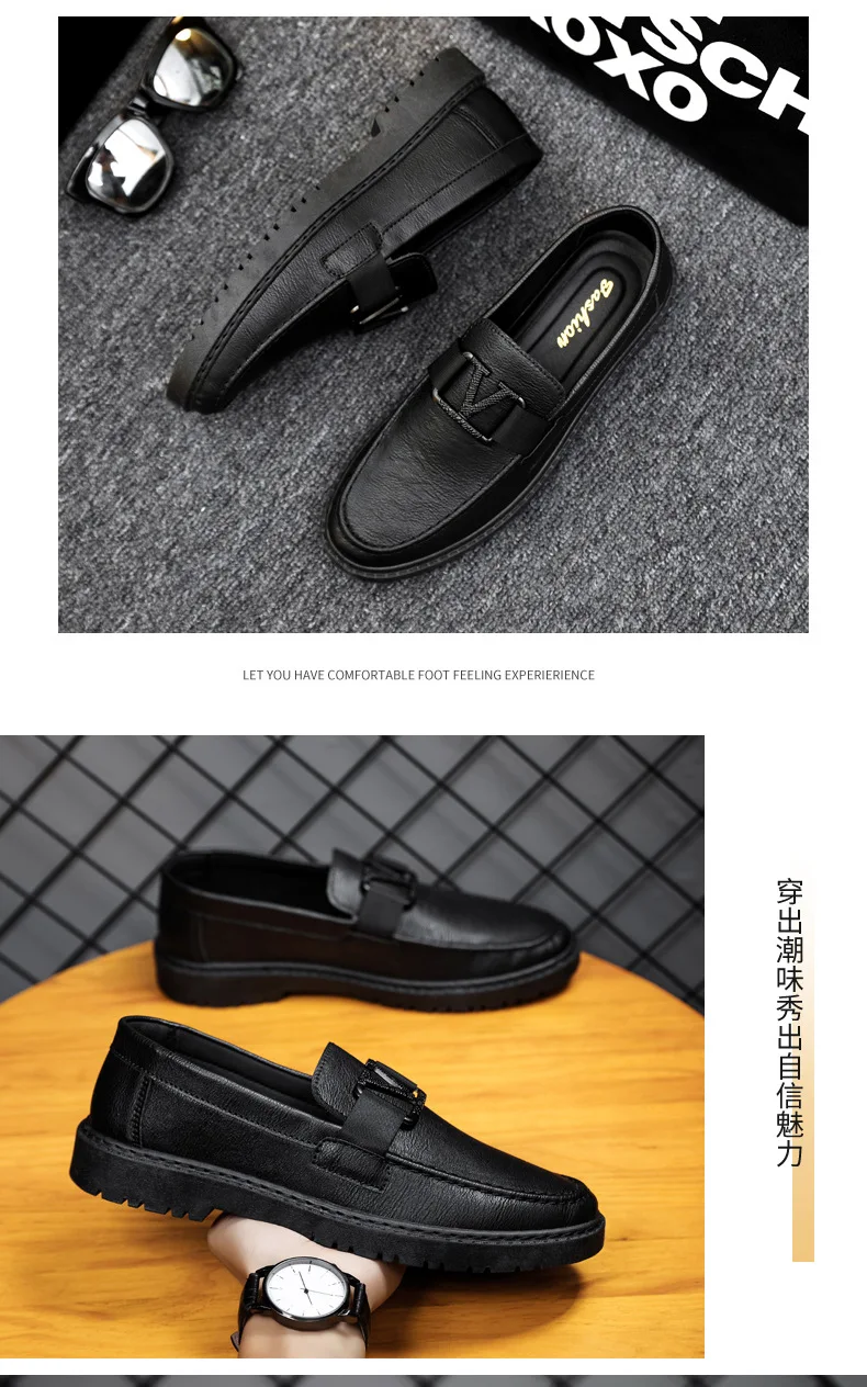 Mens Loafers Shoes Man Men Sneakers Walking Fashion Moccasins Designer Footwear Male Brand Casual Leather Boat Shoes for Men