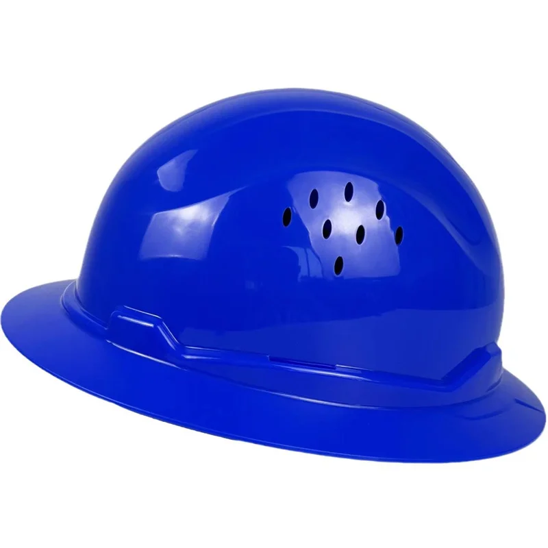 Construction Safety Helmet with Goggles Full Brim Industrial Breathable Work Helmet Lightweight Ventilated Safety