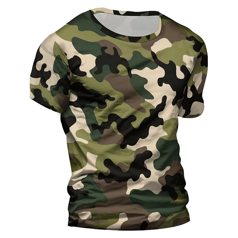 Casual Camouflage T Shirt Oversized Short Sleeve Tops
