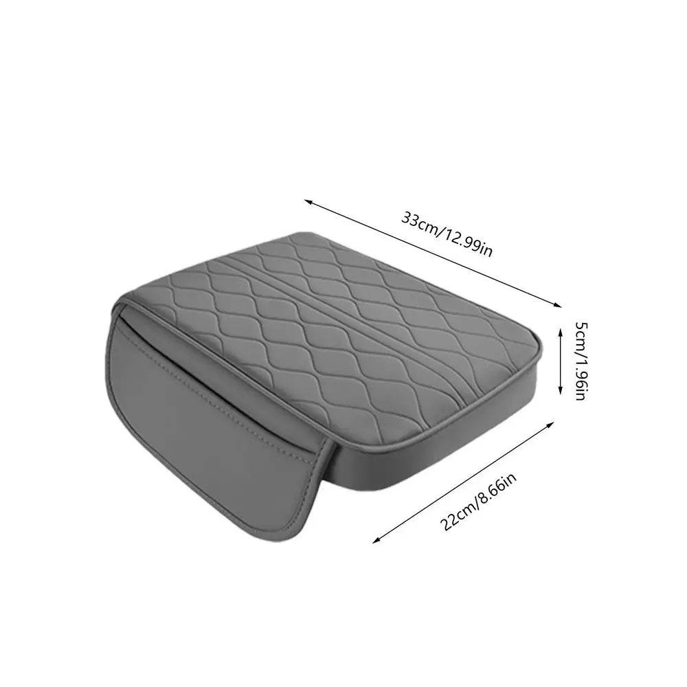 Luxury Memory Foam Car Armrest Cushion with Side Pocket Organizer
