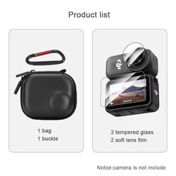 Compact Travel Carrying Case with Screen Protector Film for 1 bag 2 film