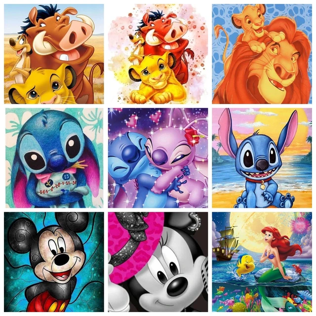 Rhinestones Picture Children's  Lilo Stitch Diamond Painting - Disney  Diamond - Aliexpress