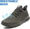 Mesh Men Work Shoes Lightweight Sneakers Women Fashion Casual Walking Shoes Breathable Slip on Mens Loafers Zapatillas Hombre