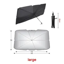 Compact Auto Sunshade Umbrella - Summer Heat Shield and UV Protection (1pcs Large)